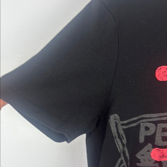 Giordano I Love HK Hong Kong Black Red 100% Cotton Slim Graphic T-Shirt Size M - Picture 4 of 8